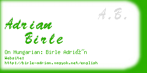 adrian birle business card